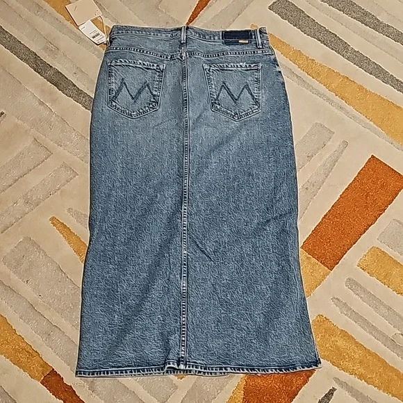 NWT Mother Superior The Split Second jeans skirt in strike a pose - Picture 9 of 13
